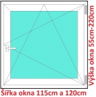 Plastov okna OS SOFT rka 115 a 120cm